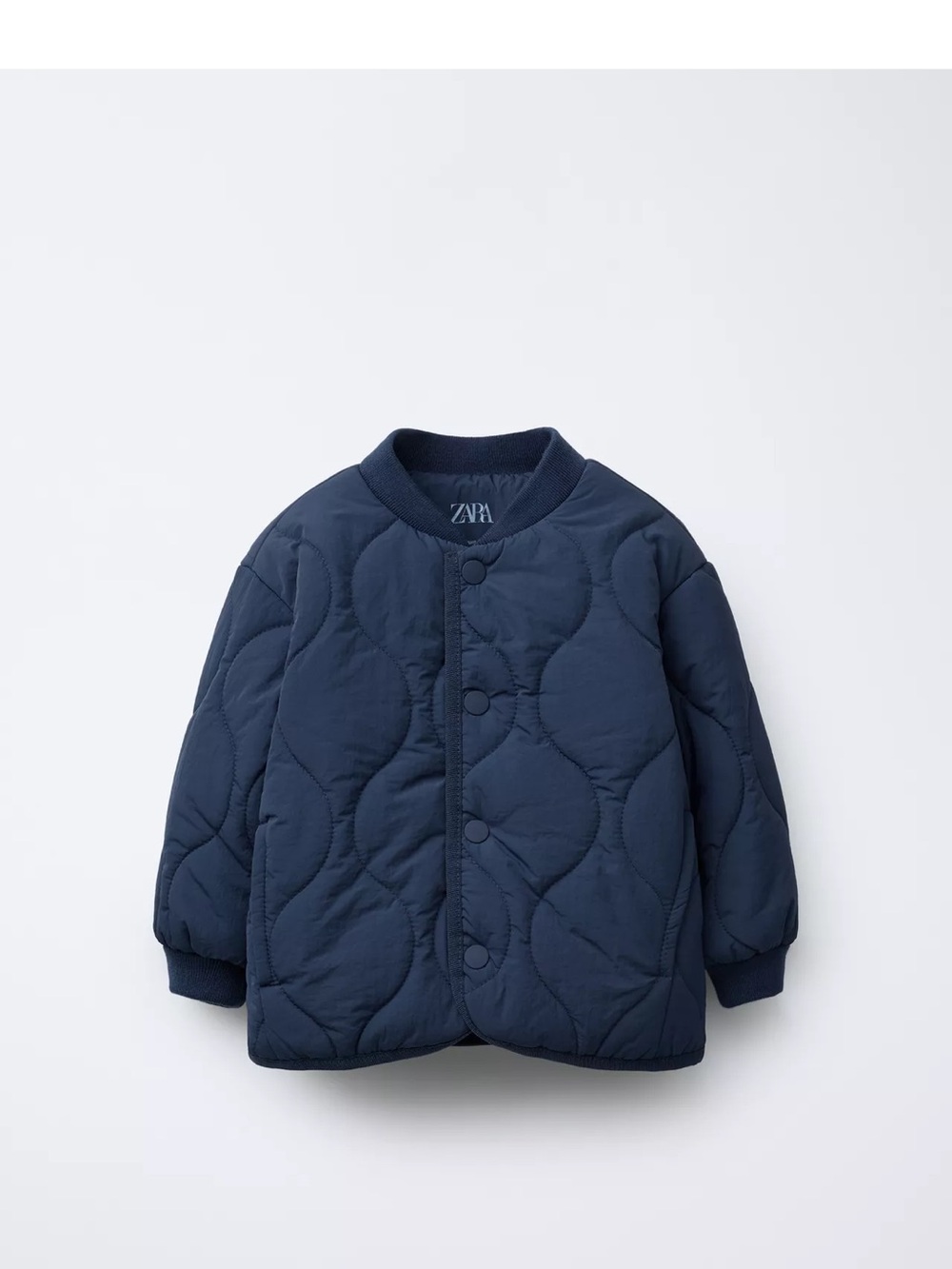 Zara Kids Dark Blue Quilted Puffer Jacket: 2T